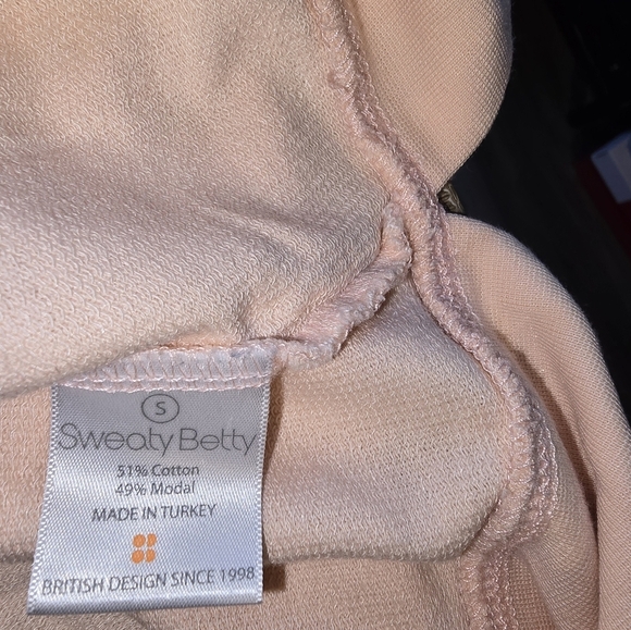 Sweaty Betty Dolman Sleeve Boxy Peach Sweatshirt with Thumbholes Oversized S - Picture 8 of 11